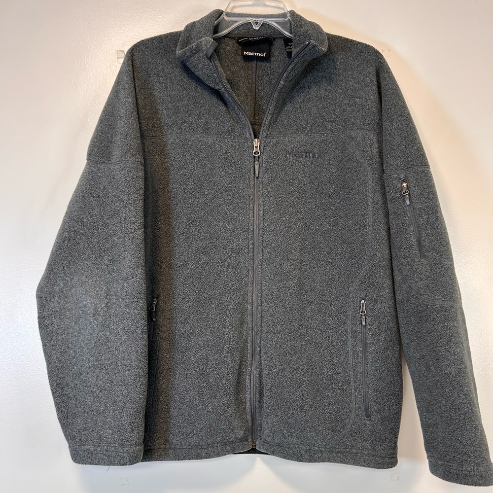 Marmot Full Zip Charcoal‎ Zip-Up Polartec Fleece Jacket Men’s Size Medium